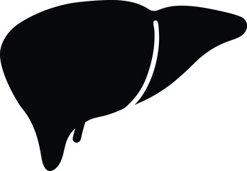 liver silhouette, Liver silhouette vector icon, Minimalist vector silhouette Abstract liver shape organ health care. vector background 