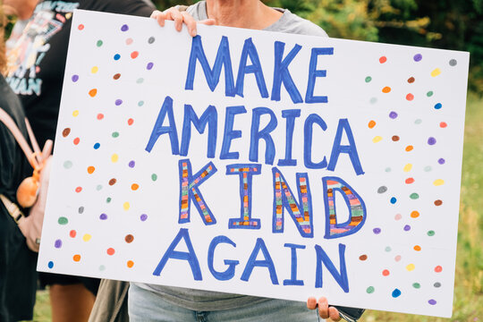 Make America Kind Again Protest Sign