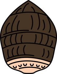 フラットカラーで描かれた里芋のイラスト