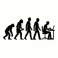 A collection of human silhouettes showcasing people in various business, sport, and dance poses playing music and games