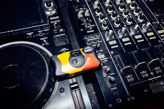 Disposable camera on DJ set