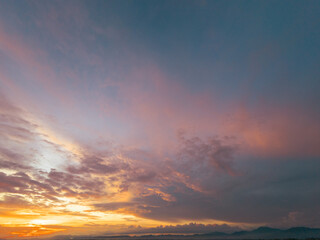 Dramatic Cloudscape at Sunset Over the Water