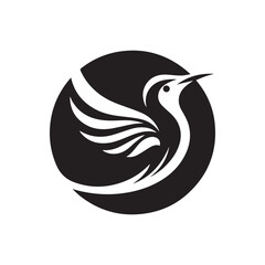 bird logo, editable vector image