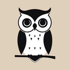 A vibrant vector illustration of a playful owl surrounded by leaves, beautifully contrasted against a clean white background, ideal for nature-themed designs.