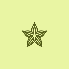 Starfruit logo in simple and modern illustration style.