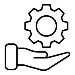 Service sign symbol vector flat icon