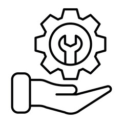 Service sign symbol vector flat icon