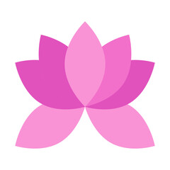 Lotus Flower Vector Flat Icon Design