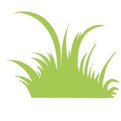 Grass silhouette vector illustrations isolated on white background