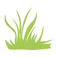 Grass silhouette vector illustrations isolated on white background