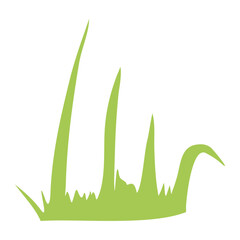 Grass silhouette vector illustrations isolated on white background