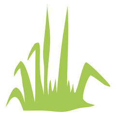 Grass silhouette vector illustrations isolated on white background
