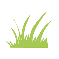 Grass silhouette vector illustrations isolated on white background