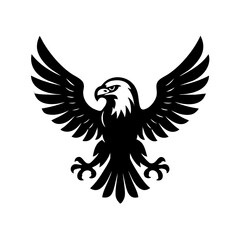 Eagle Logo with Wings Symbol Side View