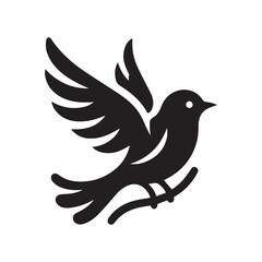 bird logo, editable vector image