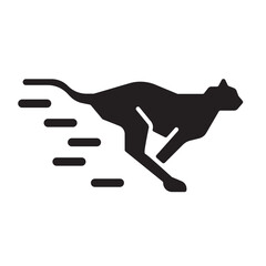 Running cheetah with speed lines © Yan