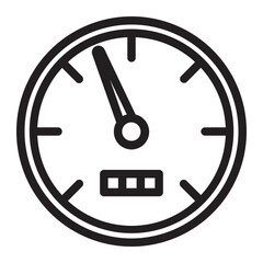 Speedometer showing medium speed