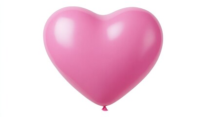 Pink heart-shaped balloon, isolated (1)
