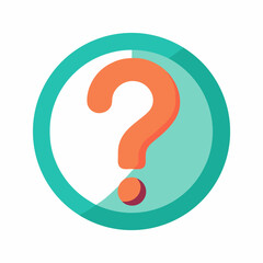 Question mark symbol on white background 