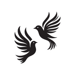 Fototapeta premium bird logo, editable vector image