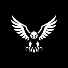 Eagle Logo with Wings Symbol Front View