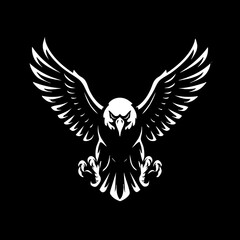 Eagle Logo with Wings Symbol Front View
