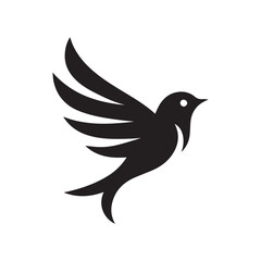 bird logo, editable vector image