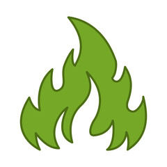 Fire Line Icon. Concept of Green Technology, Climate Change, Global Warming, CO2 Neutral Editable Stroke Icon
