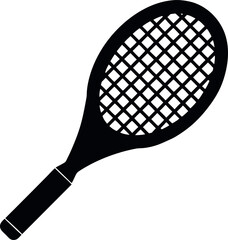 Modern Racket Silhouette Vector Art for Graphic Designers