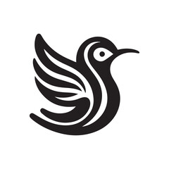 Fototapeta premium bird logo, editable vector image