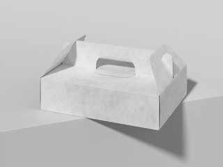 Blank Takeaway Food Box Packaging Mockup on a Podium