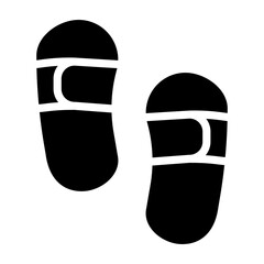 Slippers Vector Glyph Icon Design