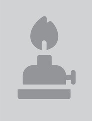 CHEMICAL STOVE ICON LOGO RELATED TO ALCHEMY AND LABORATORY