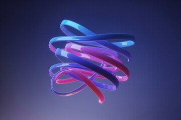 Abstract colorful background design featuring a blue paperclip, vector illustration
