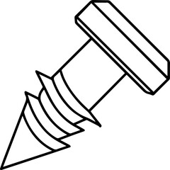 bolt icon outline vector illustration line art