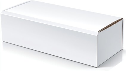 Naklejka premium Blank white cardboard box