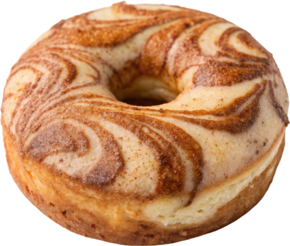 Swirled cinnamon sugar marble donut