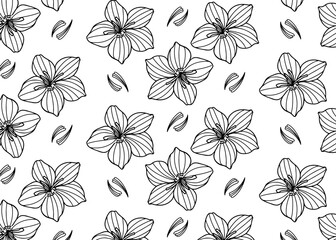 Obraz premium seamless pattern with Saffron flowers 
