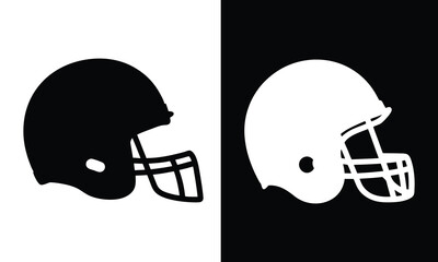 American Football Helmet Silhouette Vector, Football helmet icon, Helmet Clip art vector