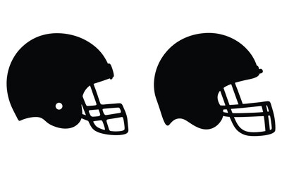 American Football Helmet Silhouette Vector, Football helmet icon, Helmet Clip art vector