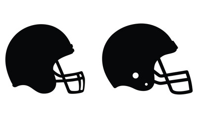 American Football Helmet Silhouette Vector, Football helmet icon, Helmet Clip art vector