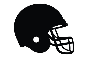 American Football Helmet Silhouette Vector, Football helmet icon, Helmet Clip art vector