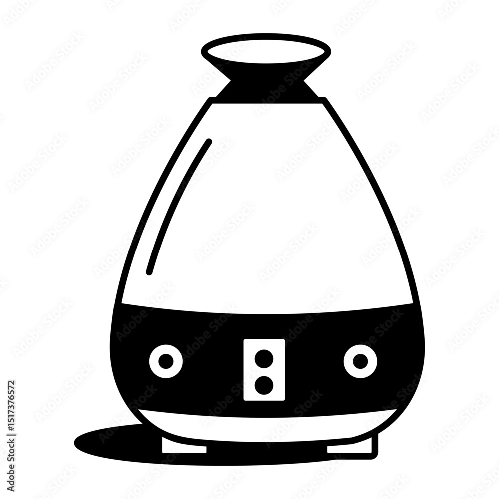 Canvas Prints a linear style icon of modern oil diffuser