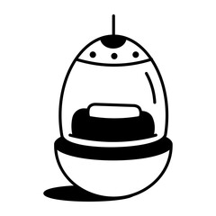 A linear style icon of immersion pod
