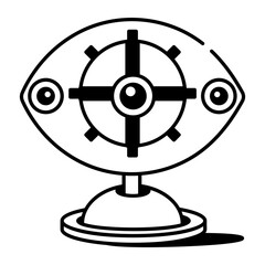 Obraz premium A linear icon depicting a futuristic eye 