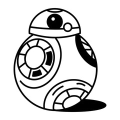 flying, charger, drone, device, technology, futuristics, technology, linear, outline, glyph, icon, vector,
An outline style icon of smart droid
