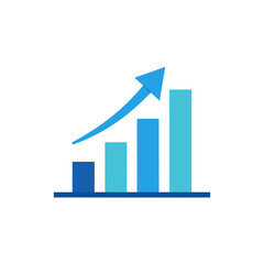 bar chart with arrow rising icon representing grow.svg