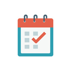 calendar with check mark icon symbolizing scheduli.svg