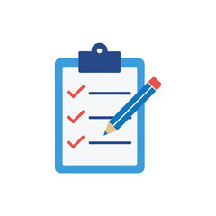 checklist clipboard with pencil icon in flat desig.svg