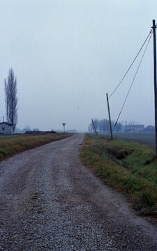 Quiet road in the countryside